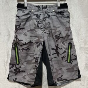 ZOIC ETHER CAMO MOUNTAIN BIKE SHORT w/o Liner Gray Black Size Medium